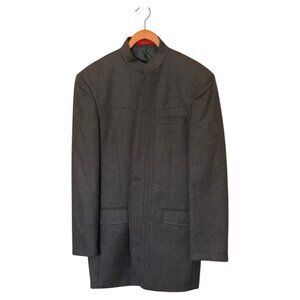 Rod Lavi Super 130s Men's 2 piece Suit Gray Jacket 42L Pants 36X30 Wool Cashmere